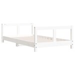 vidaXL Cadre de lit pour enfant blanc 80x160 cm bois de pin massif
