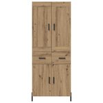 vidaXL Haut Armoire 2 Pièces Chêne artisanal Bois d'ingénierie