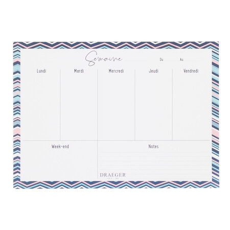 Planner semainier - 52 feuilles détachables - draeger paris