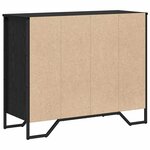 vidaXL Commode Chêne noir 91 x 35.5 x 74.5 cm Bois d'ingénierie
