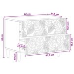vidaXL Table de chevet Chêne fumé 62 x 34 5 x 48 cm Bois d'ingénierie