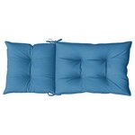 vidaXL Coussins de chaise à dossier haut lot de 4 bleu mélangé tissu