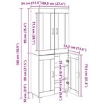 vidaXL Haut Armoire 2 Pièces Chêne artisanal Bois d'ingénierie