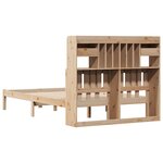 vidaXL Lit bibliothèque sans matelas 135x190 cm bois de pin massif