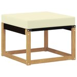 vidaXL Ensemble de canapés d'extérieur 9 pc Blanc et crème