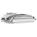 vidaXL Cadre de lit avec LED sans matelas blanc 150x200 cm