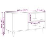 Meuble d'enregistrement vidaXL Chêne noir 84 5x38x48 cm Bois d'ingénierie