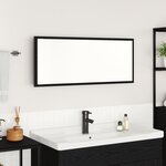 vidaXL Miroir salle de bain Chêne noir Verre  MDF Grand Miroir
