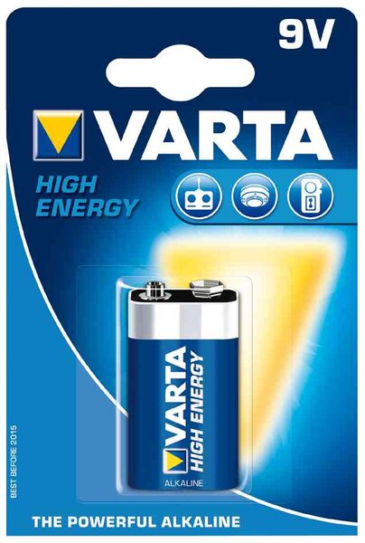 Pile alcaline Longlife Power E-Bloc (9V/6LR61) VARTA
