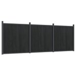 vidaXL Panneau de clôture gris 526x186 cm WPC