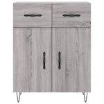 vidaXL Buffet haut Sonoma gris 69 5x34x180 cm Bois d'ingénierie