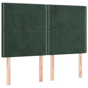 vidaXL Tête de lit Vert foncé 144 x 5 x 118/128 cm Velours