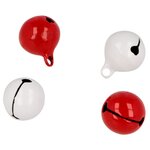 40 grelots blancs et rouges