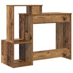 vidaXL Bureau d'ordi marron Bois ancien Bois d'ingénierie Taille moyenne