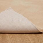 vidaXL Tapis en Fourrure Synthétique de Lapin Beige 160 x 160 cm