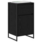vidaXL Buffet Chêne noir 81 x 36 x 150.5 cm Bois d'ingénierie