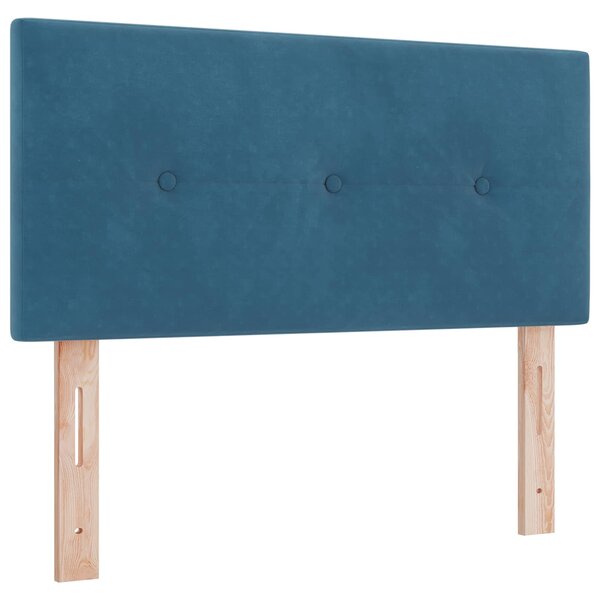 vidaXL Tête de lit LED avec bandes LED Bleu 90 cm Velours