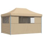 vidaXL Tente de fête Beige 292 x 440 x 315 cm Tissu Oxford