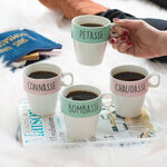Set de 4 tasses avec support les vilaines filles