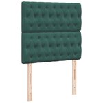 vidaXL Sommier à lattes de lit et matelas Vert foncé 80x200 cm Velours
