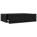 vidaXL Meuble TV avec éclairage LED Chêne noir 60 x 35 x 15 5 cm