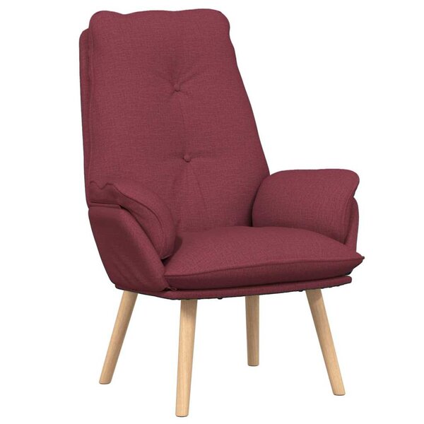vidaXL Fauteuil relaxant Rouge bordeaux 69 x 74 x 93 cm tissu