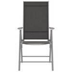 vidaXL Chaises de jardin pliables lot de 2 Textilène Noir