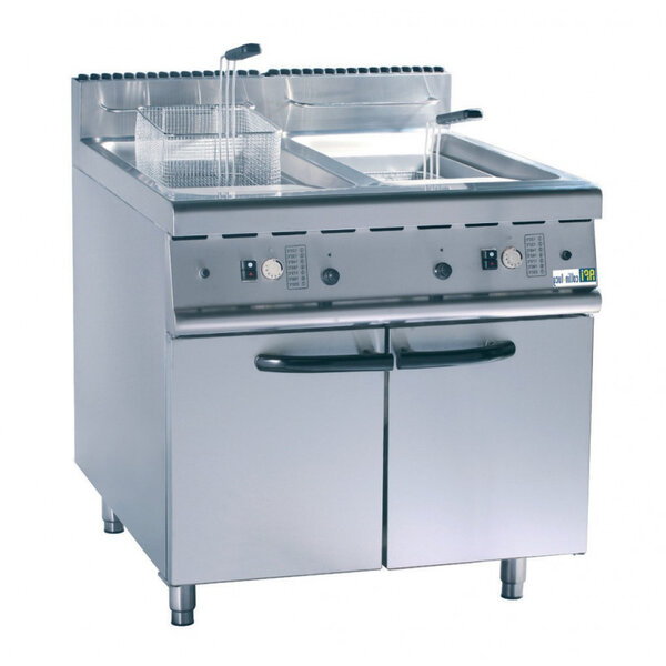 Friteuse à gaz sur coffre 2 x 20 litres - afi collin lucy -  -  700x700x850mm