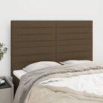 vidaXL Têtes de lit 4 Pièces Marron foncé 72x5x78/88 cm Tissu