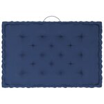 vidaXL Coussins de plancher de palette 6 Pièces Bleu marine clair Coton