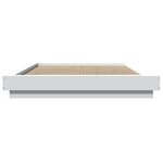 vidaXL Cadre de lit Blanc 140x190 cm bois d'ingénierie