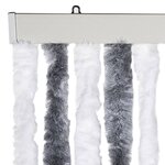 vidaXL Moustiquaire Gris et blanc 90x220 cm Chenille