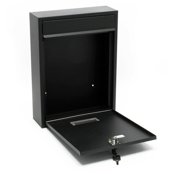 Boîte aux lettres murale Allux 250S - Acier - Noir - 36x36x15 cm