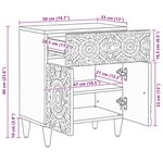 vidaXL Armoire de lit Marron 50 x 33 x 60 cm Bois de mangue massif