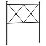 vidaXL Tête de lit de remplacement métal noir 80 cm