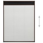Vidaxl moustiquaire plissée pour fenêtre aluminium marron 100x160 cm