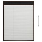 vidaXL Moustiquaire plissée pour fenêtre Aluminium Marron 100x160 cm