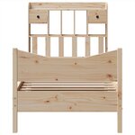 vidaXL Cadre de lit sans matelas 90x190 cm bois de pin massif