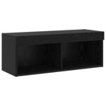 vidaXL Ensemble de meuble TV mural 6 Pièces Chêne noir 30.5 x 30 x 102 cm
