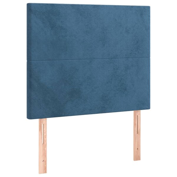 vidaXL Tête de lit Bleu foncé 90x5x118/128 cm Velours