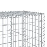 vidaXL Panier gabion avec couvercle 1200x100x100 cm fer galvanisé