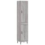 vidaXL Buffet haut Sonoma gris 34 5x34x180 cm Bois d'ingénierie