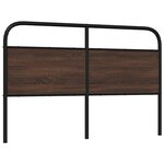 vidaXL Tête de lit chêne marron 160 cm acier et bois d'ingénierie