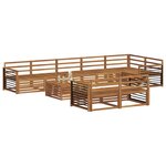 vidaXL Ensemble de canapés d'extérieur 9 Pièces Naturel