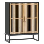 vidaXL Buffet noir 60x30x75 cm bois d'ingénierie