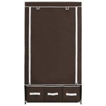 vidaXL Garde-robe Marron 87x49x159 cm Tissu