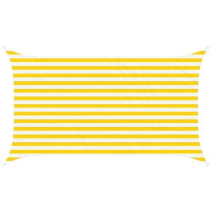 vidaXL Voile d'ombre Jaune et blanc 2 x 3 5 m 100 polyester Oxford