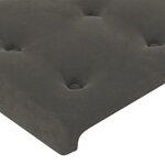 vidaXL Sommier à lattes de lit avec matelas LED Gris foncé 100x200 cm