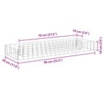 vidaXL Lit surélevé à gabion Acier galvanisé 90x30x10 cm