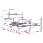 vidaXL Lit bibliothèque sans matelas 135x190 cm bois de pin massif